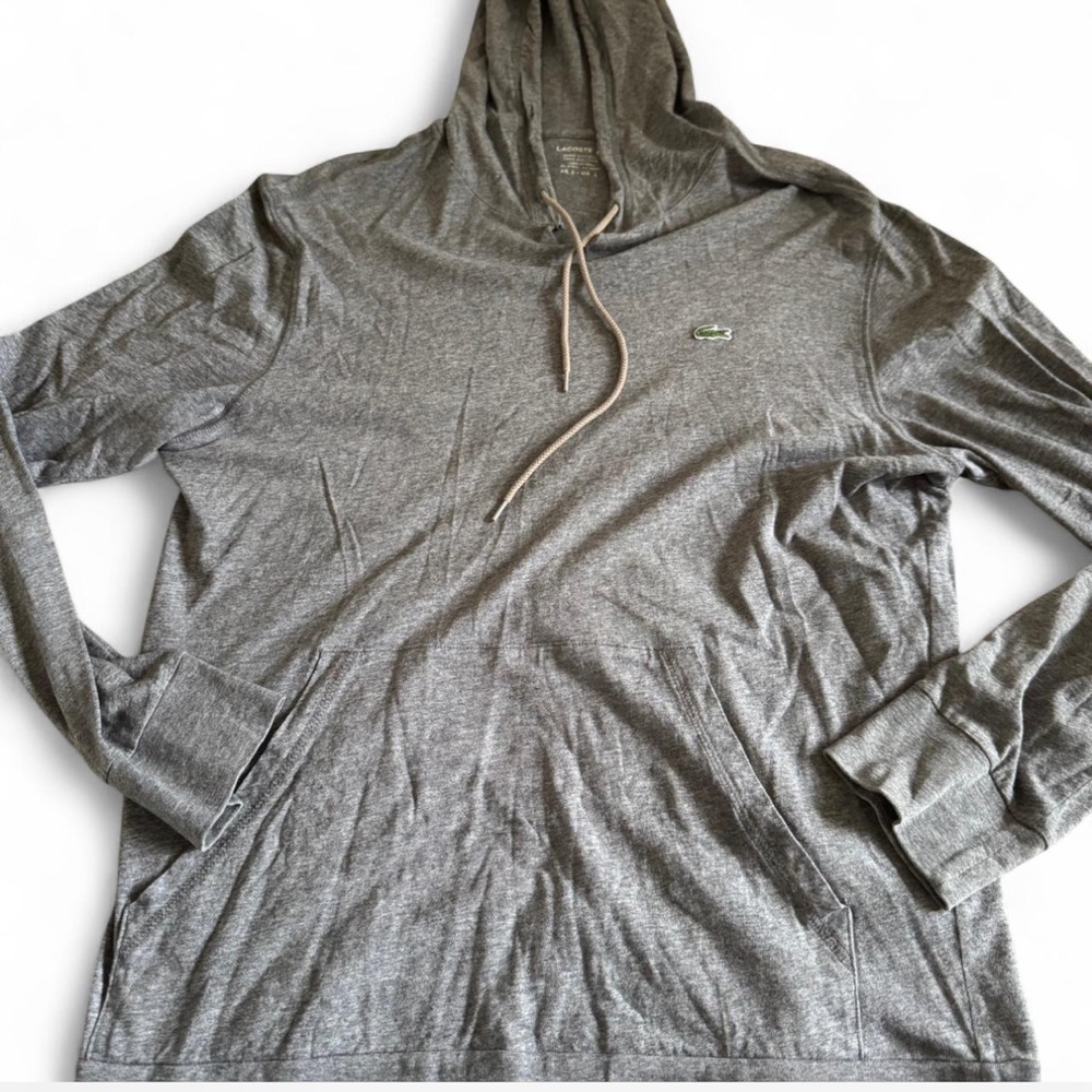 Lacoste Men's Charcoal Hoodie - Picture 3 of 4